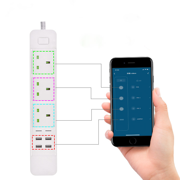 Wi-Fi, 16A UK 3 pin стандартный умная розетка, Wi-Fi с коммутацией полоски поддержка приложение Smart Life монитор контроля потребляемой мощности