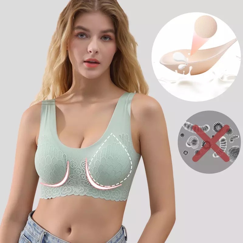 Wholesale customization ladies seamless bra lace latex padded bralette One Piece Wireless plus size wire free Bra