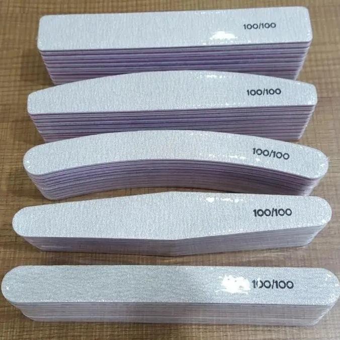 Пилка для ногтей 80/80 100/180 180/240 красоты EVA пилка для ногтей салонный маникюрный Полировальный Инструмент на заказ профессиональная наждачная бумага для Полумесяца зебры