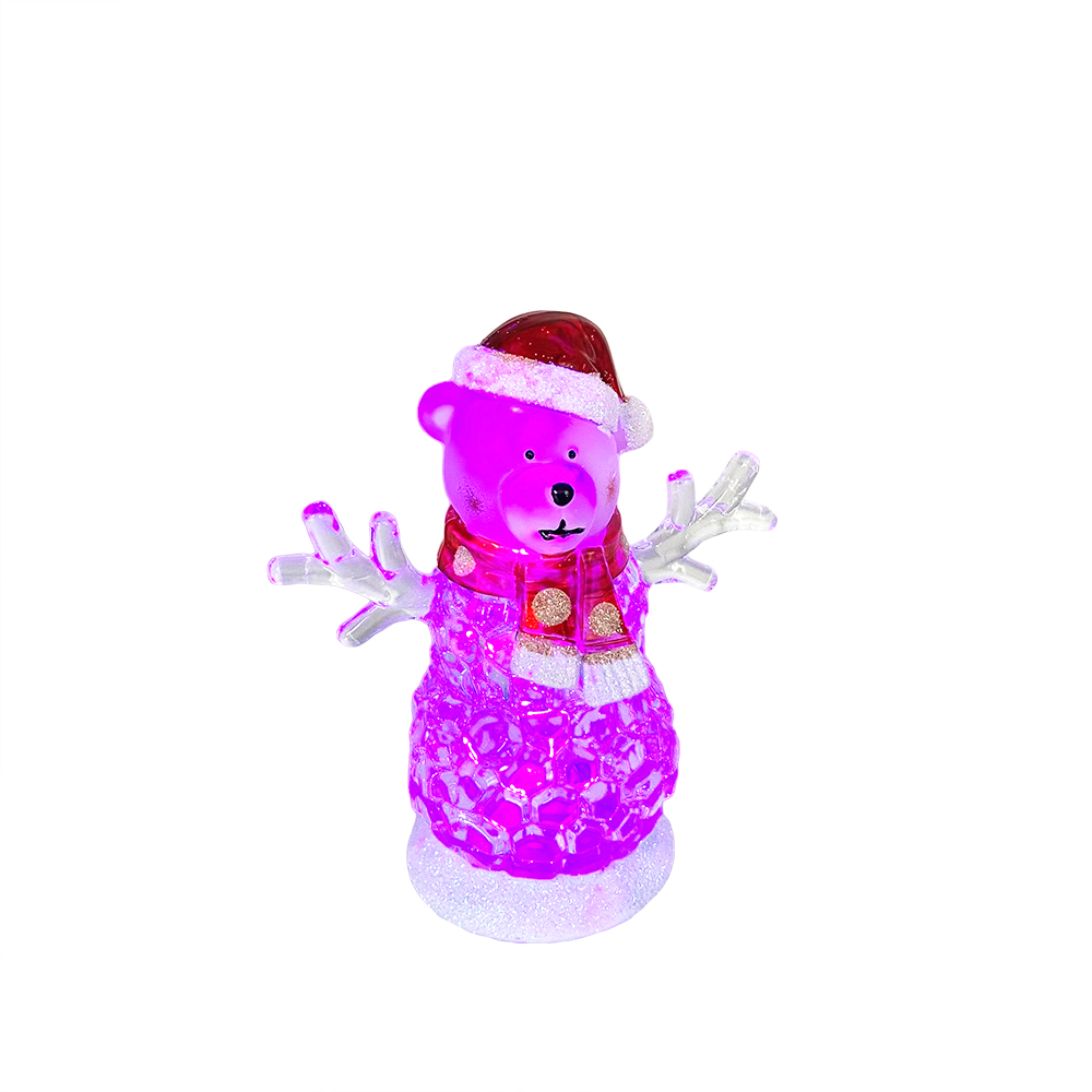 Factory Direct Sale Christmas Snowman LED Light Plastic Reindeer Bear Santa Shape LED Lights Christmas Decoration Christmas LED
