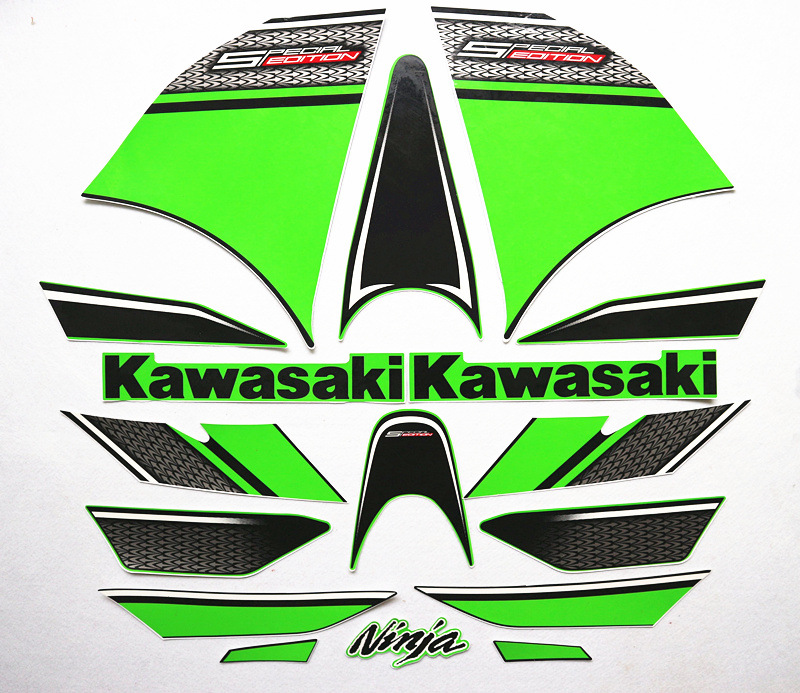 Custom Full Decals Motorcycle Decal Modified vehicle decorate protect PVC stickers for KAWASAKI