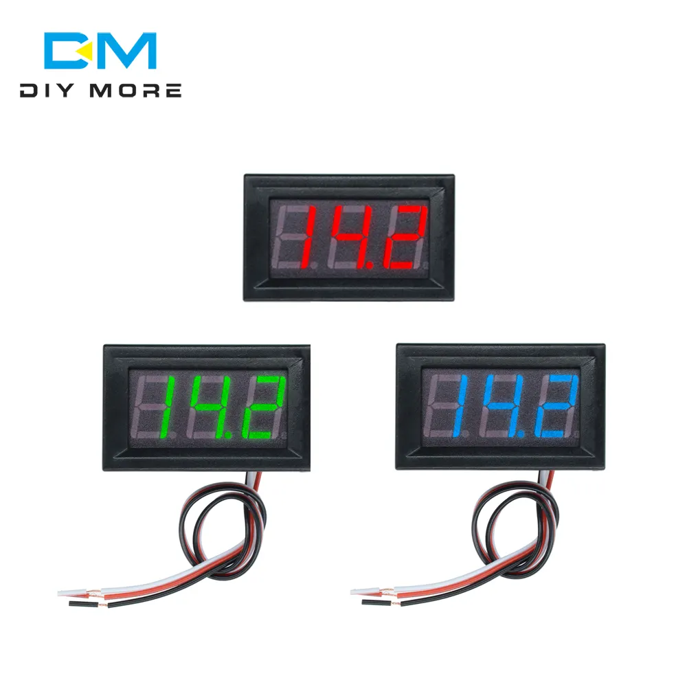 0.56 Inch Mini Red LED Display Panel Voltage Meter Voltmeter Home Use Voltage 3 Three Digital DC 4.5V 30V Three Wires