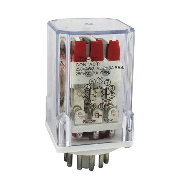 220V 10A JQX-10F 3Z 2Z реле с базой электромагнитное реле