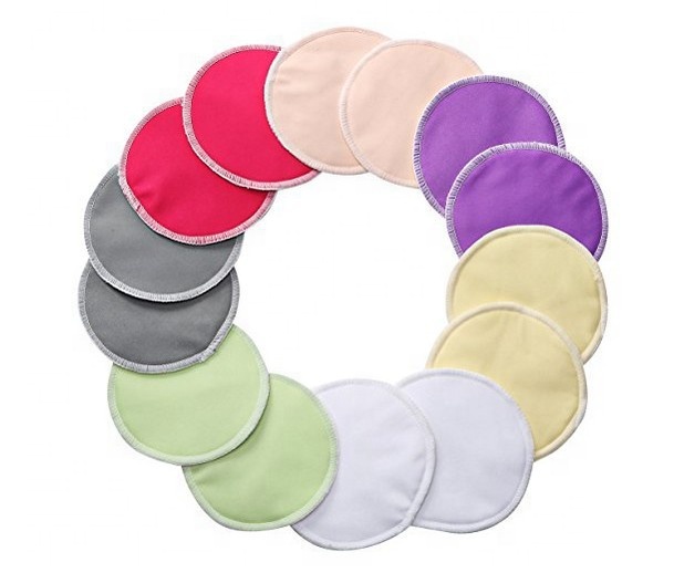 Reusable 100% Organic bamboo Cotton Nursing Pads Organic Bamboo Washable Nursing Breast Pads