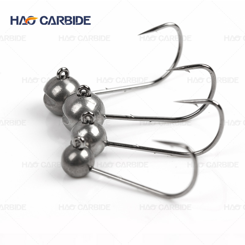 Stock BKK high Carbon steel Fishing Hooks Round Tungsten Jig Heads