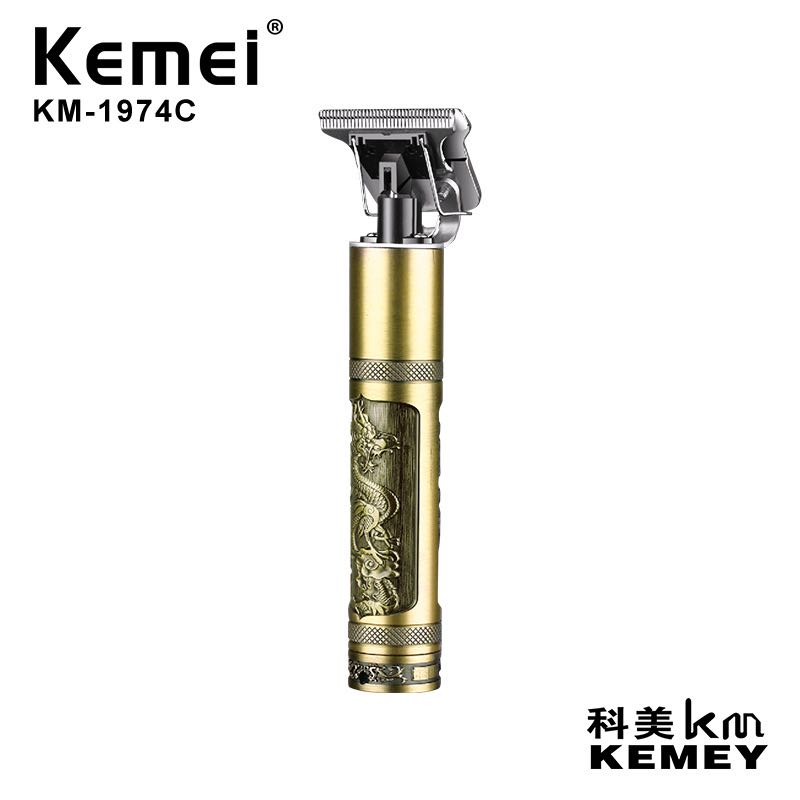 Kemei электрическая машинка для стрижки волос KM-1974A парикмахера резьба триммер профессиональная машинка для стрижки волос Будды аккумуляторная машинка для стрижки