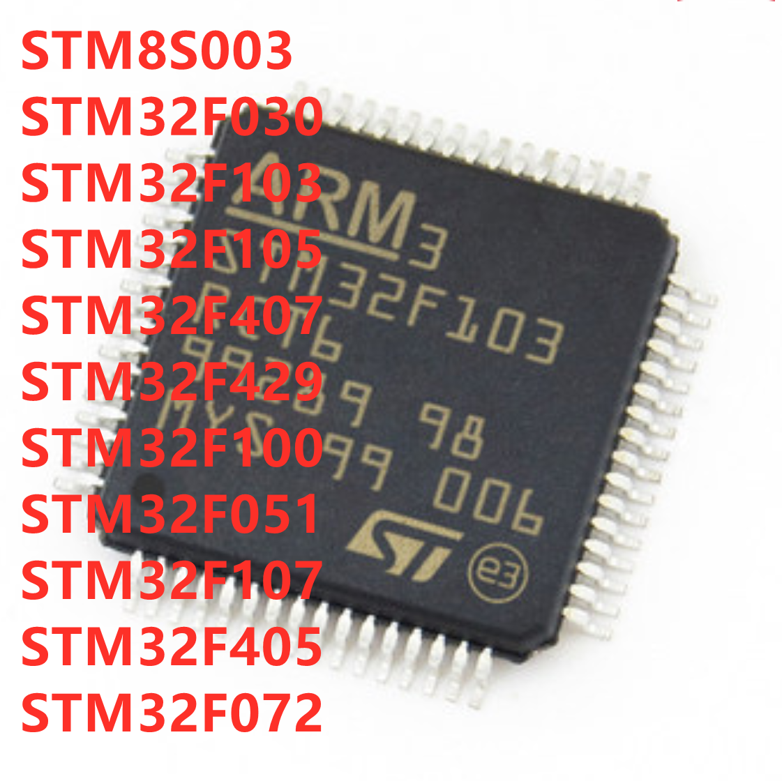 Микроконтроллер STM32F103RCT7 IC 32 бит 256 КБ FLASH 64LQFP