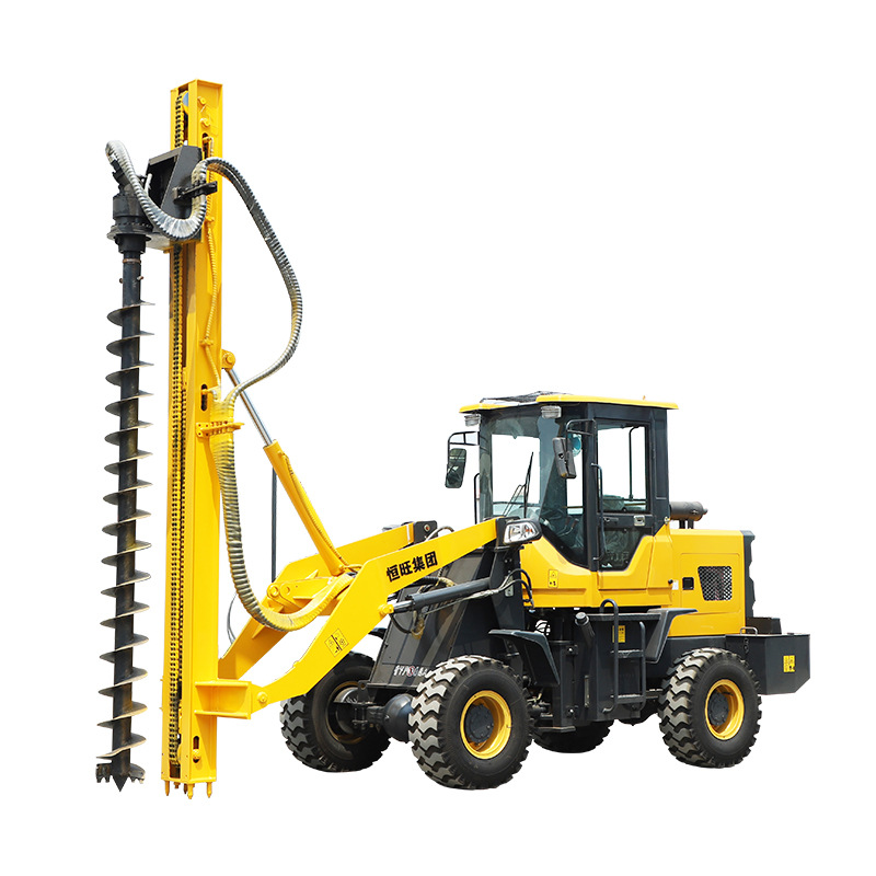 Forklift type driven pile driver Rotary digging photovoltaic pile drilling Hole digging machine loading Modified screw pile driv