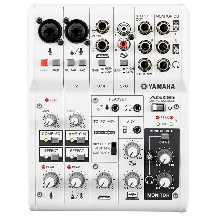 YAMAHA ag06 микшер звуковая карта сети Запись Дубляж Мобильный/компьютер в прямом эфире