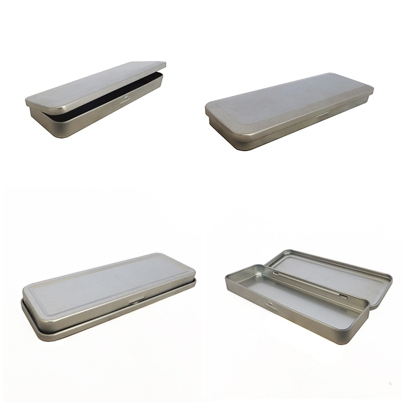 Hinged Tinplate Custom Tin Box With Gift Square Food Grade Promotion Box For Sale Rectangle Box