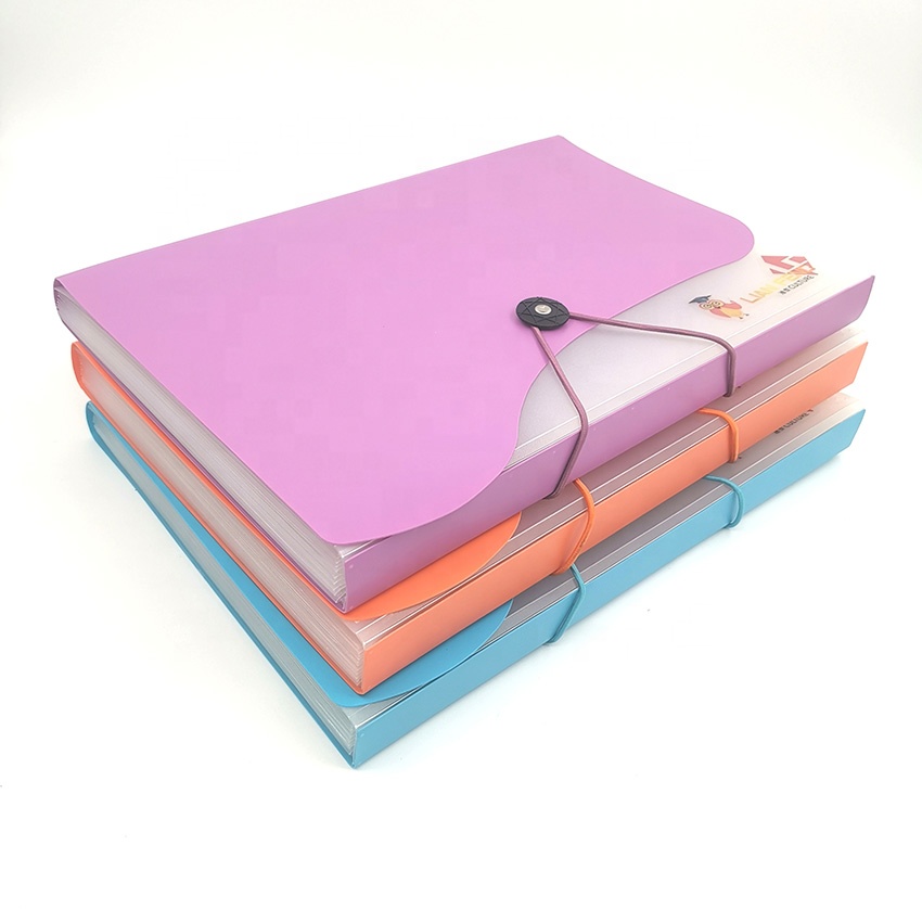 A4 Clear PP plastic presentation side tab classification document organizer expanding file folder