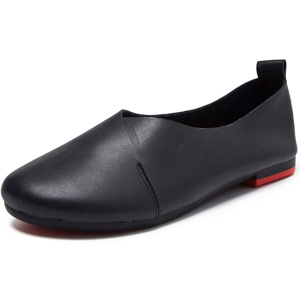 Women's Leather Classic/Simple Design Loafers Slip On Causal Flats Shoes US Size 6-10.5 Comfy to walk Walking Lightweight Daily
