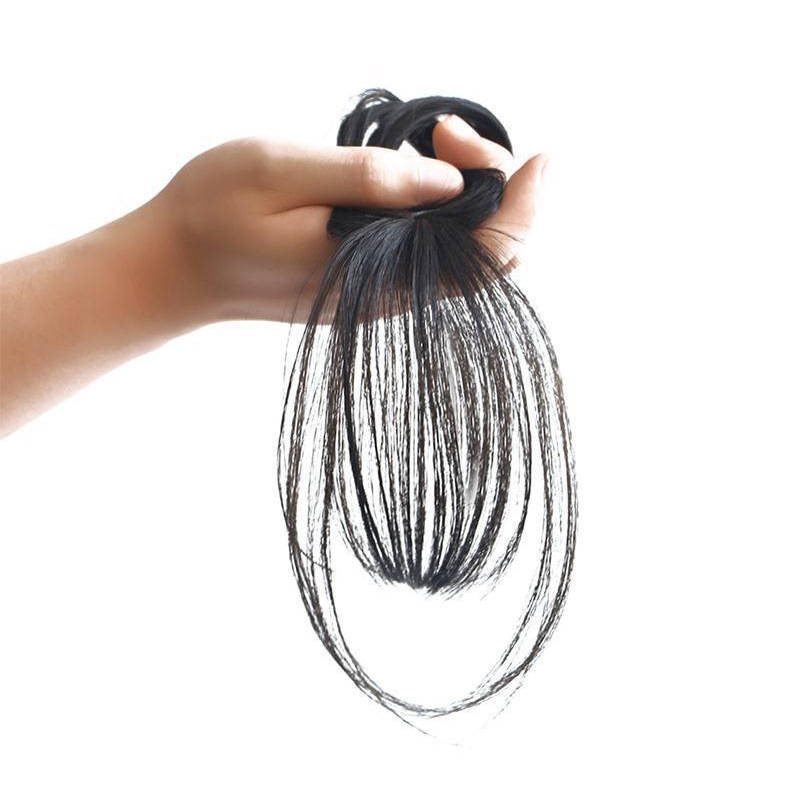 French Human Hair Air Bangs Toupee Simulation Natural Hand Switch Seamless Wig Piece Princess Cut Toupee Bangs hd Transparent