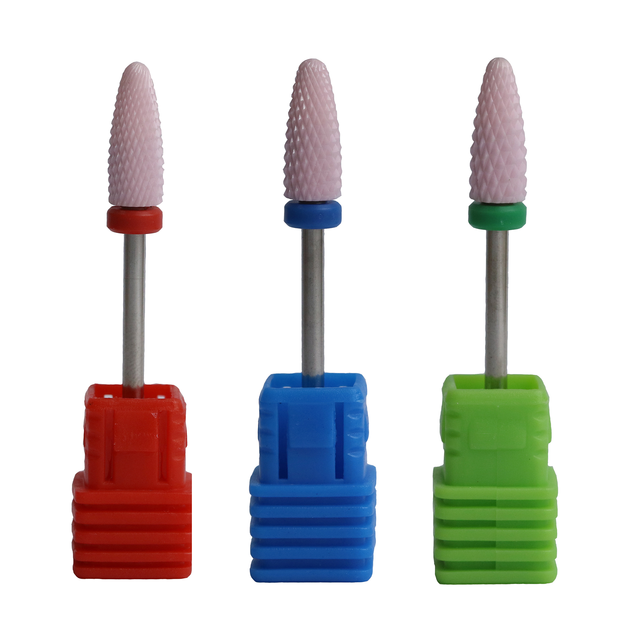 Wholesale best quality popular colorful nail drill bits pink color ceramic nail bits