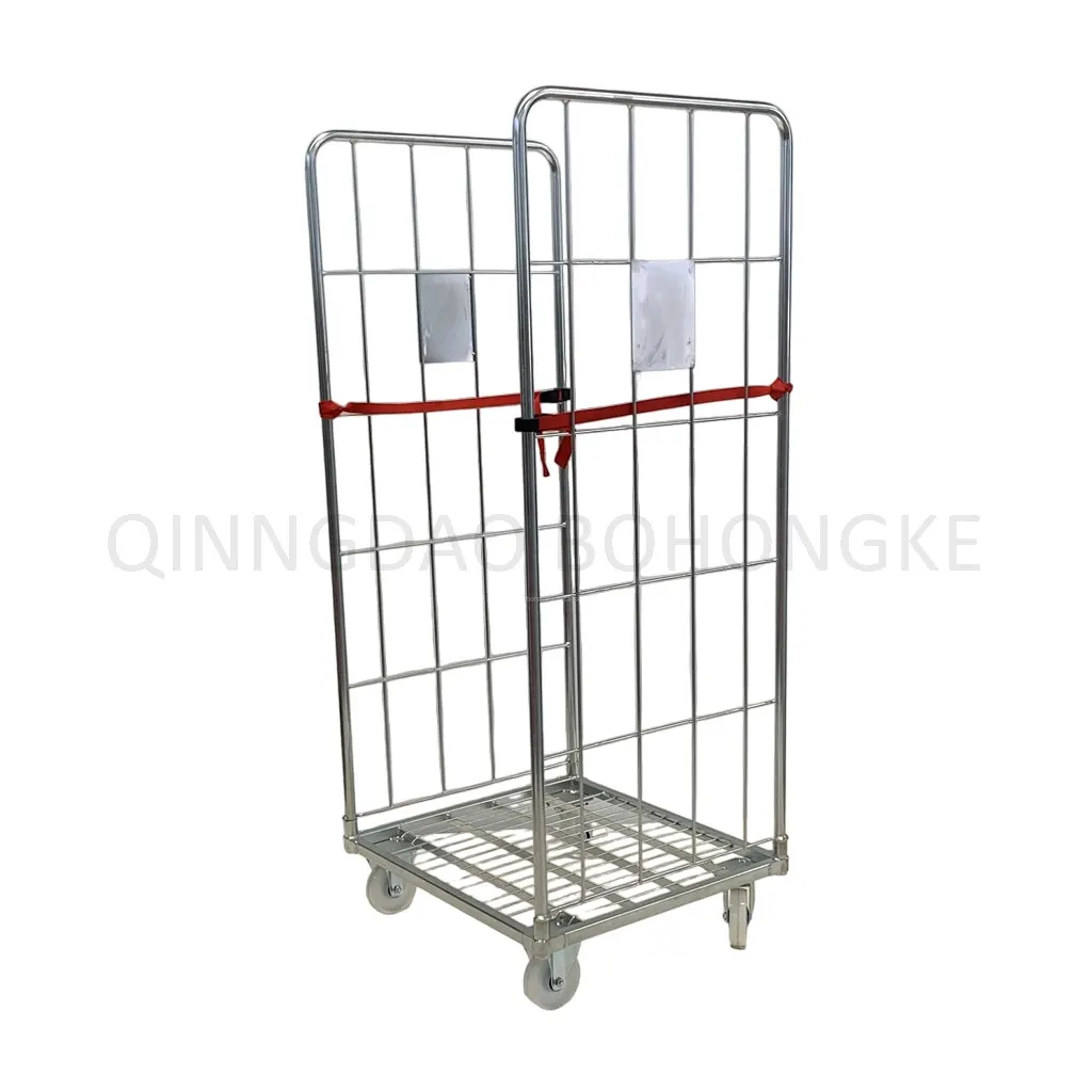 BHK110 Steel Collapsible Stacking Storage Roll Cage Container trolley cage