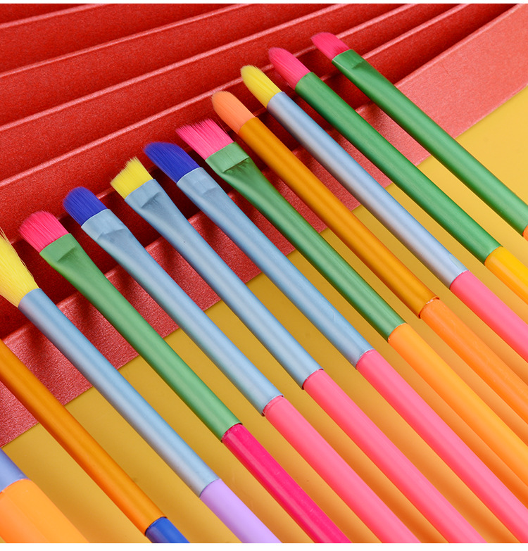 15Pcs Custom Logo High Quality Vegan Makeup Brush,Cosmetic Brushes Private Label Rainbow Colorful Cute Makeup Brush Set