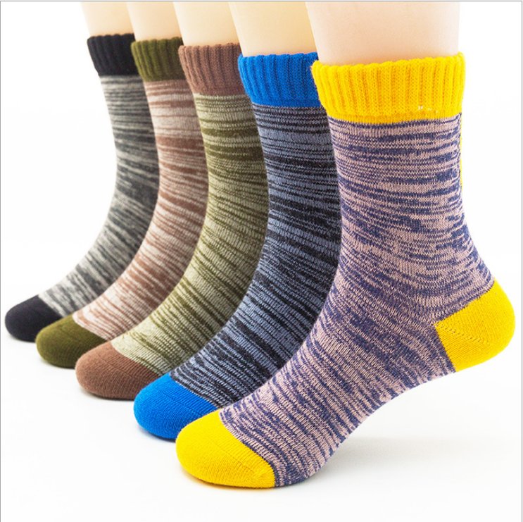 Children's autumn and winter thin boys sweat-absorbent student sports big children's boneless socks