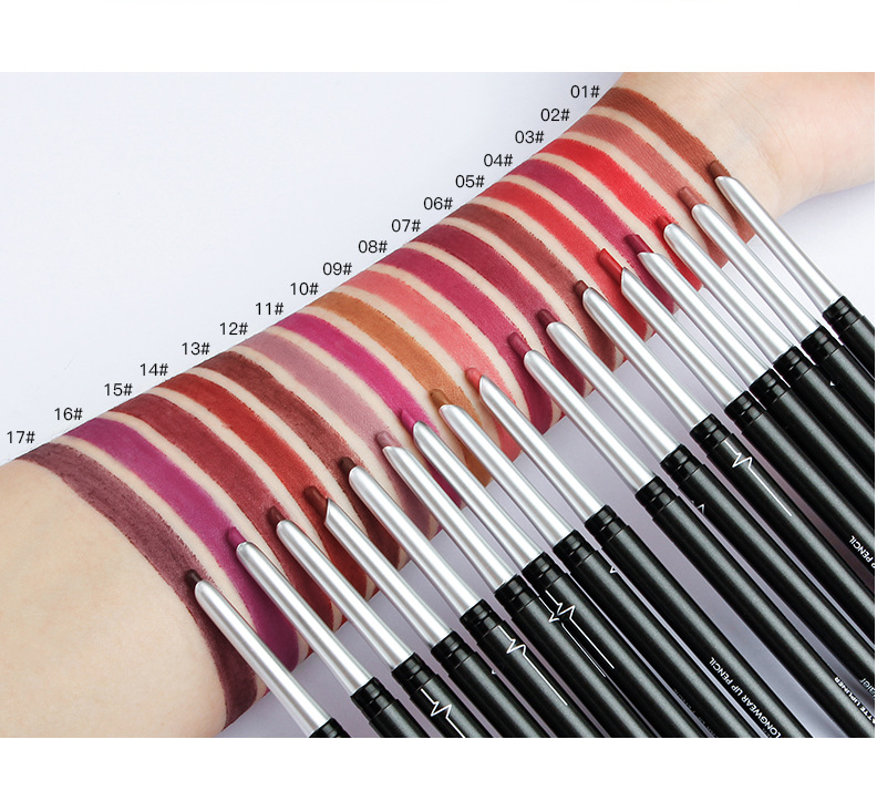 17 видов цветов Matte Waterproof Long Wear Lipiner Makeup оптом, подводка для губ