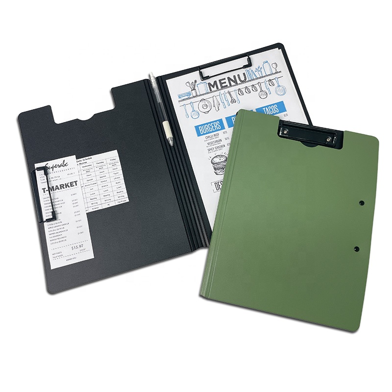 Custom PP Folder Schools Office Supplies A4 File Clip Board Clipboard Double Clipboard Folder With 2 Clip