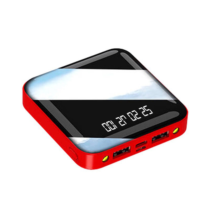 LED Power Bank 50000 мА/ч, изготовленный на заказ подарок кошелек power bank зеркальная поверхность ультра-тонкий ЖК-дисплей Power Bank мини