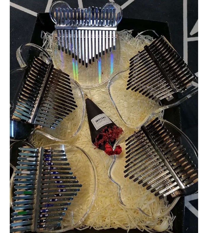2020 Пальчиковое пианино из прозрачного стекла kalimba oem по низкой цене
