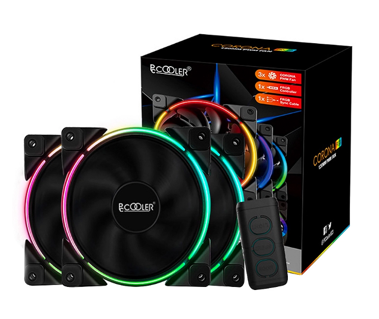PCCOOLER высокого качества 3 в 1 комплект RGB 120 мм 4Pin Cpu вентилятор охлаждения