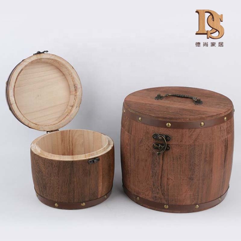 Деревянная коробка для хранения чайных блинчиков Nestle Coffee Barrel