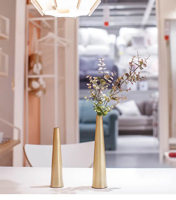 Современная Медная Ваза для цветов Maxery в простом стиле для домашнего декора стола