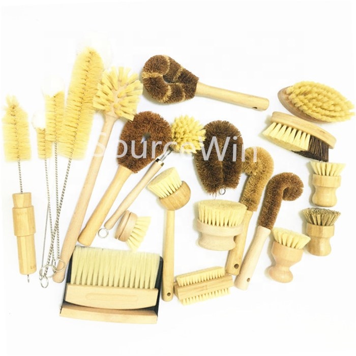 Eco All nature household kitchen bamboo bottle brush dish clean vegetable potato pan scrub brushes