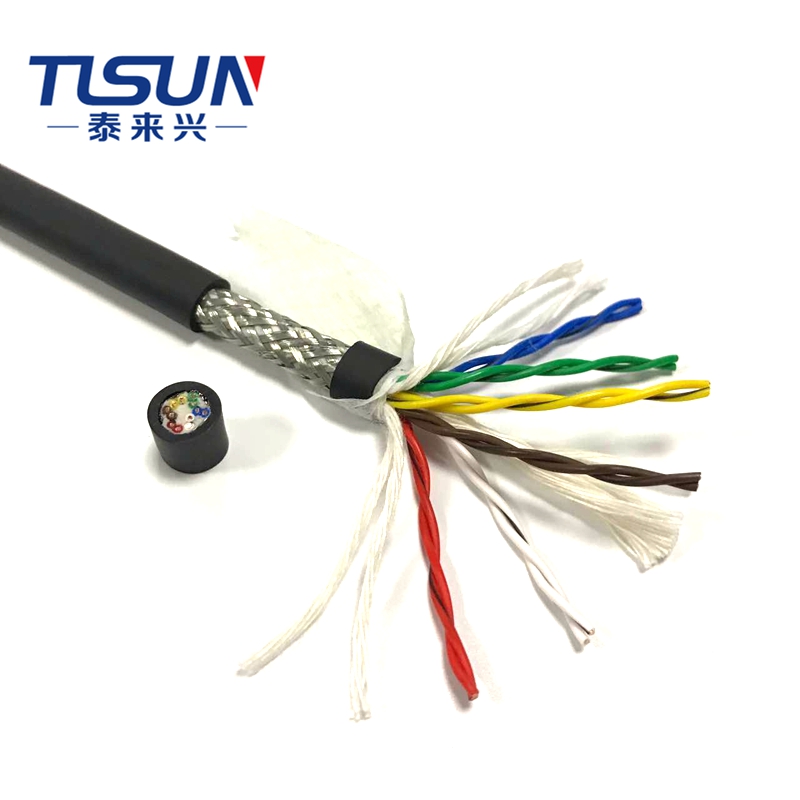HF-CY (ST)/TRVSP высокая гибкая витая пара Towline кабель с экранированным 12core 0.25mm2