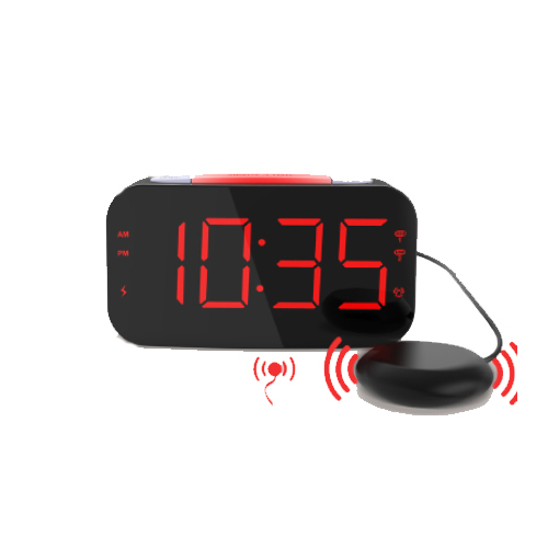 LED Alarm Clock with Bed Shaker Vibrating Alarm Clock for Heavy Sleepers Deaf and Hard of Hearing alarm