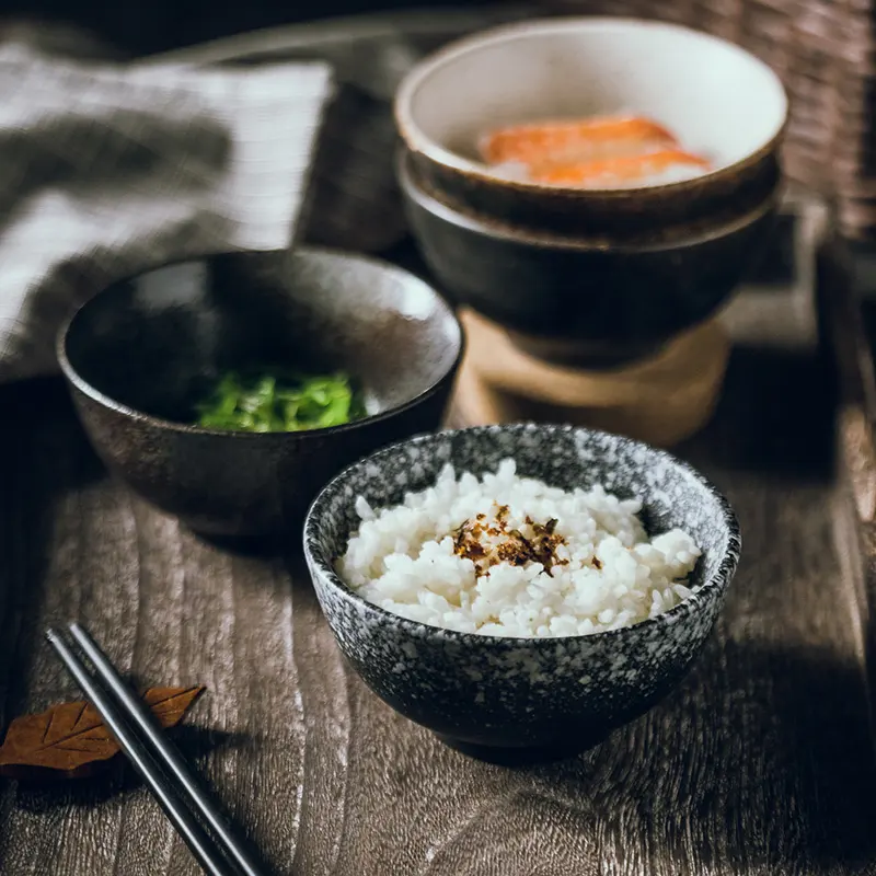 2020 Japanese Style Stoneware Fashion 4.5 Inch Small Soup Bowl Ceramic Rice Bowl