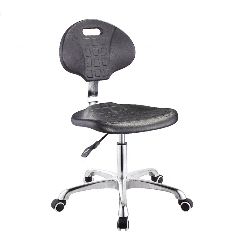 Customized School Lab Furniture Lab Chair With Pu Leather Seat And Backrest Comfortable Dental Stool Chair With Aluminum Base