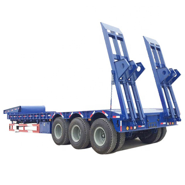 Chinese factory sells heavy-duty 3-axle Lowboy trailer 60 80 100 ton Lowbed semi-trailer at low price
