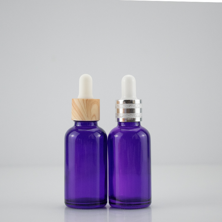 Essential oil empty 30ml custom translucent rose gold glass dropper bottle