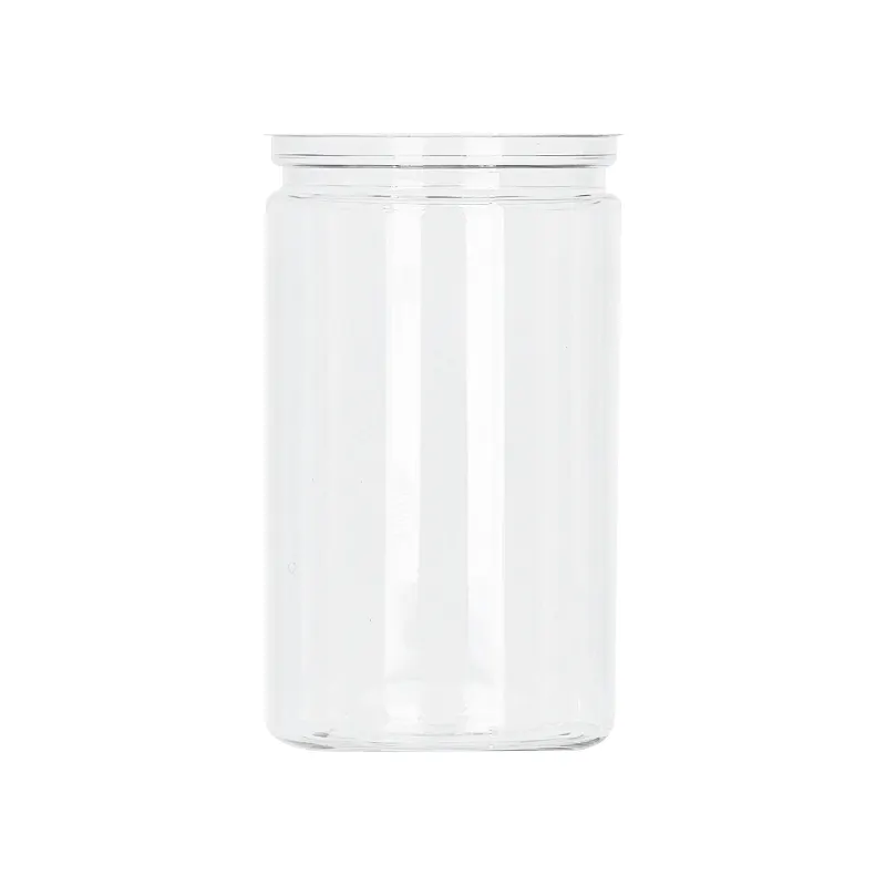 Factory Wholesale Eco-friendly Portable PET Plastic Cans Easy Open Lid Easy Open Jars for Foods Airtight Damp-proof Tea Tin