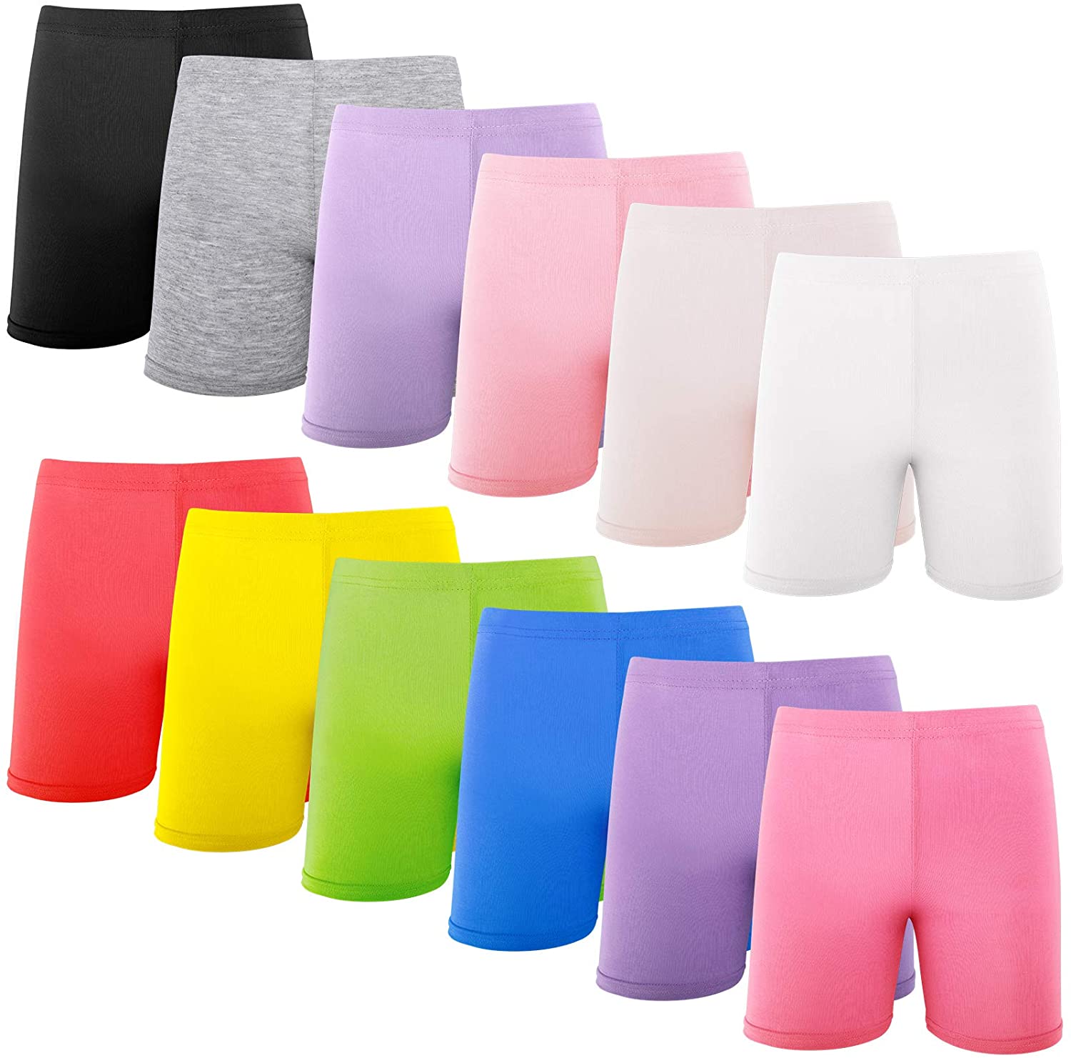 12pcs Girls Dance Shorts