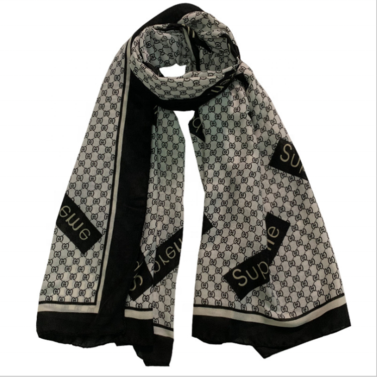 Fashion Leisure Rectangular Versatile Letter Printing Scarf