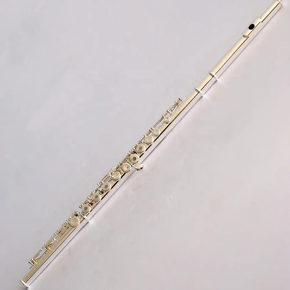 Professional open hole flute 17 hole silver - plated/ playing stage instruments