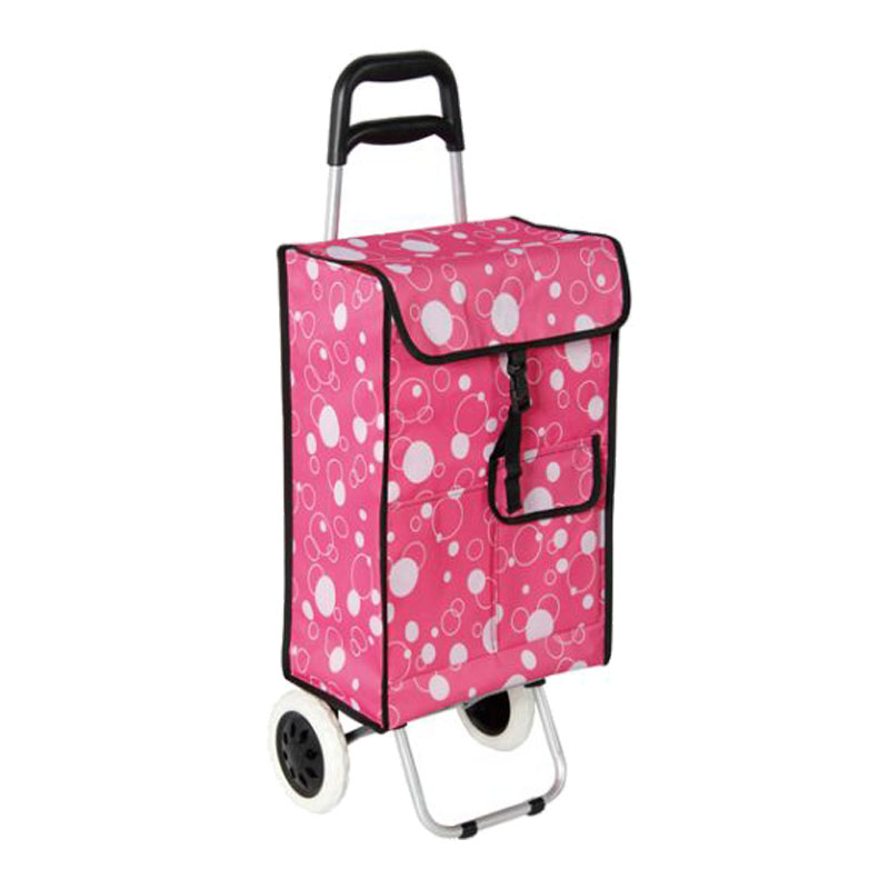 40L 25KG Large Volume Square Luggage Bag Foldable Shopping Cart with Two Wheels
