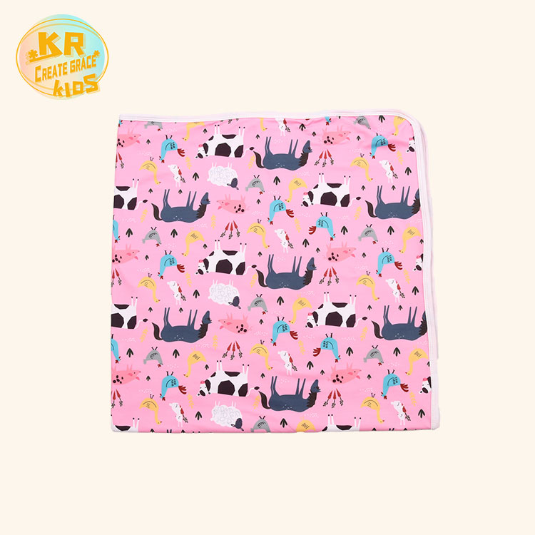 wholesale baby blanket swaddle muslin swaddle blankets cow pattern pink milk silk blanket