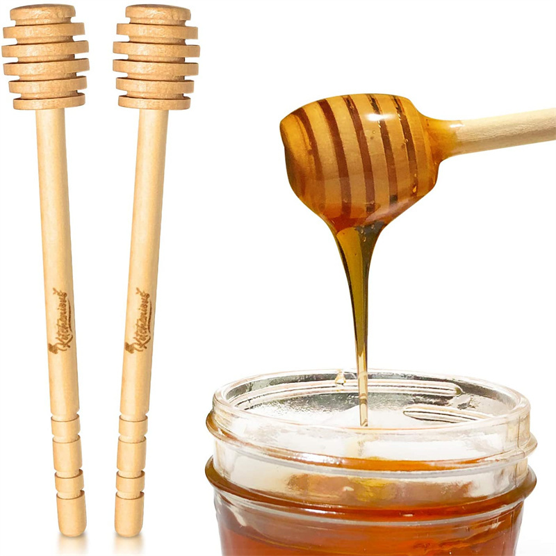 Stirring Stick Mason Jar Lid Reasonable Wooden Honey Glass100Ml With Dipper For Bottle