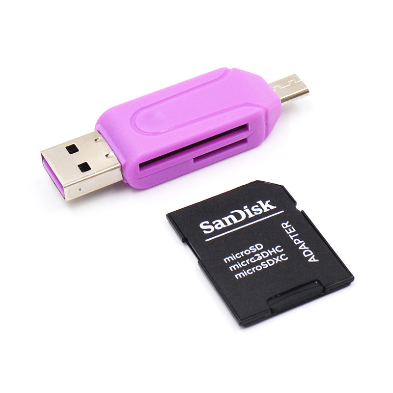 2 в 1 Смарт OTG usb кардридер Micro USB TF SD кардридер для планшета