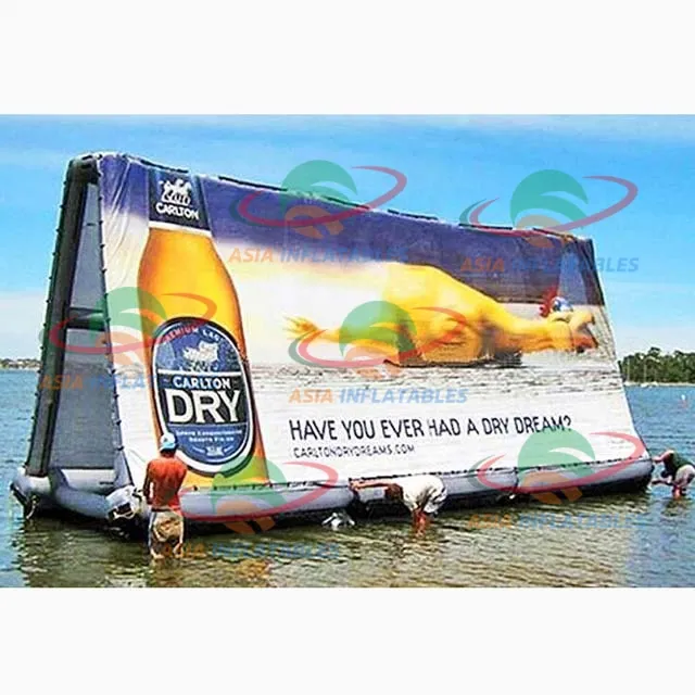 Air Tight Floating Inflatable Water Billboard / Advertising Inflatable screen Billboard