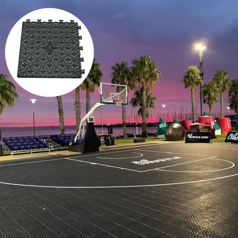 Интеллектуальное напольное покрытие для баскетбольной площадки FIBA 3x3