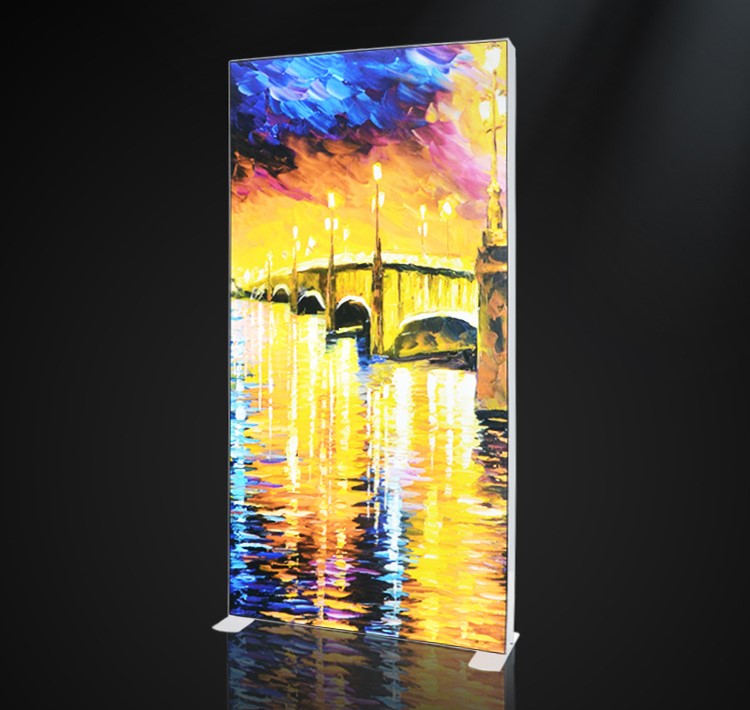 Wall Mount Advertising Aluminum Lightbox Frame Magnetic Led Movie Posters Light Box Double Sided Stretch Fabric Frame