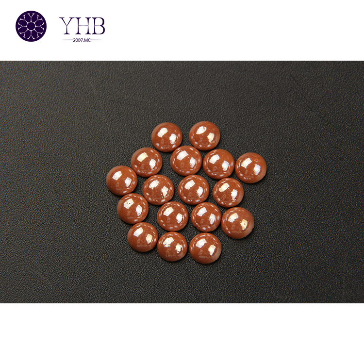Custom Clothing Pearls Beads Wholesale Rhinestone Round Ceramic Hot Fix Flat Back Loose Pearls