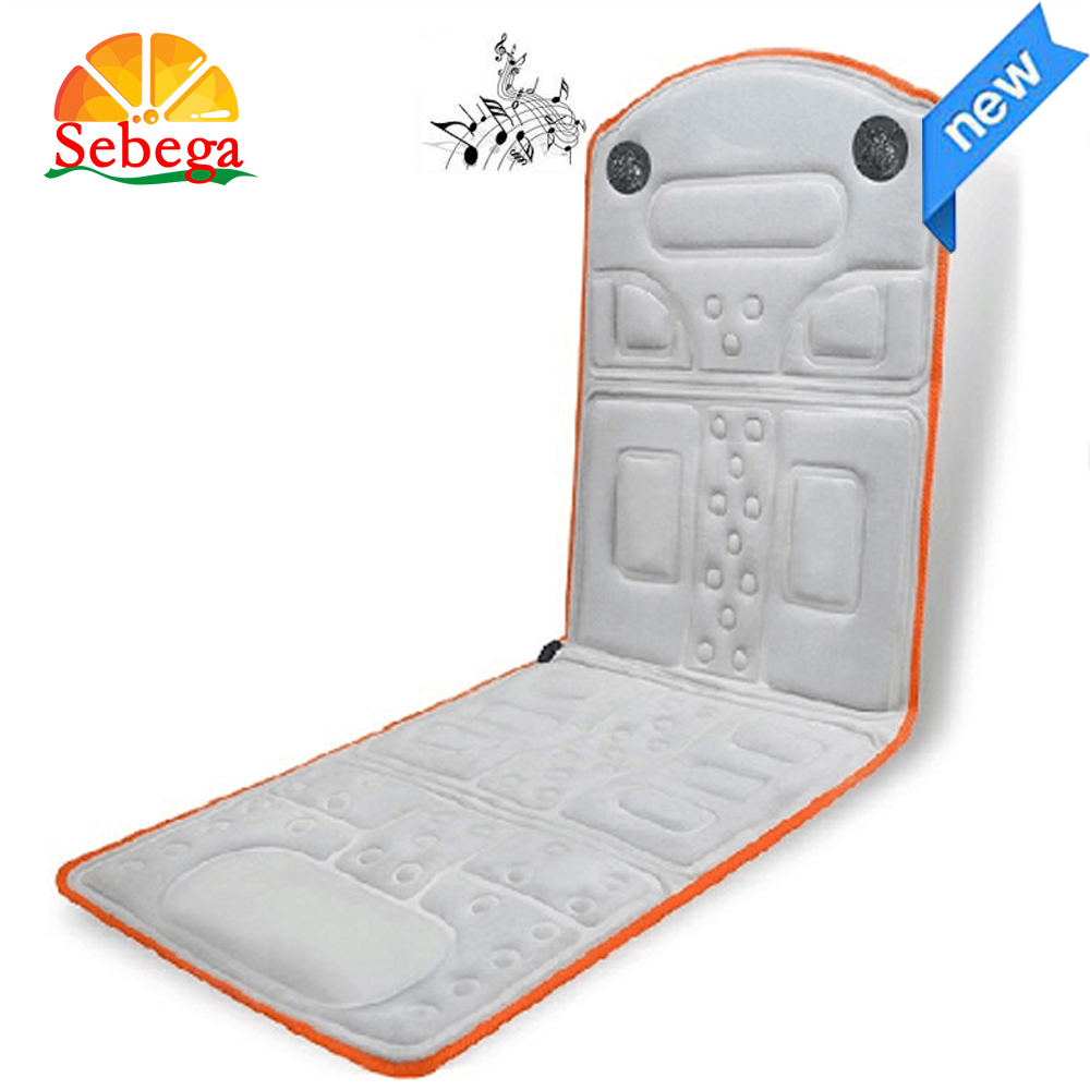 10 Vibration Motors Car and Home Full Body Vibration Massage Mat Heated Massage Mattress with music