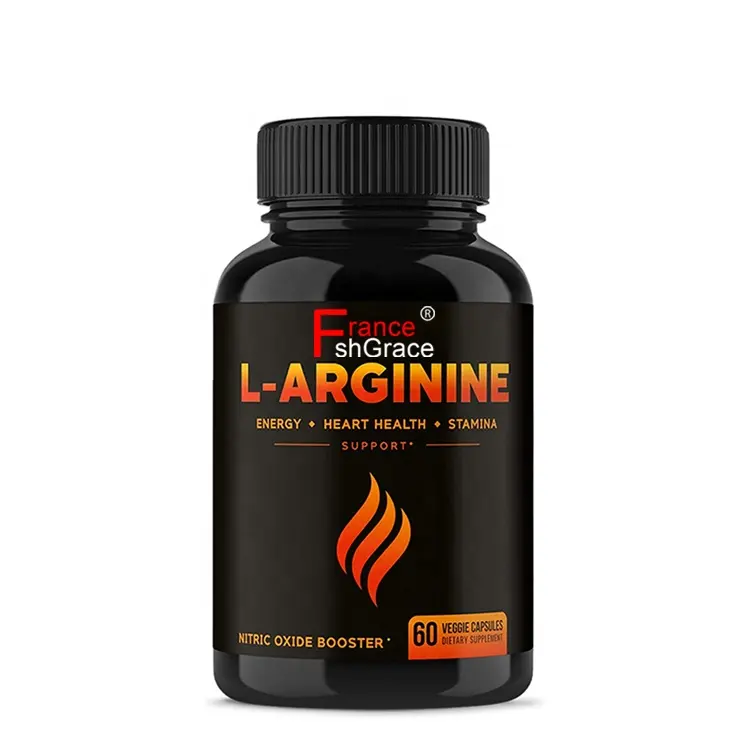 Private Label L Arginine Nitric Oxide Booster with L-Citrulline & Essential Amino Acids for Heart and Muscle Gai