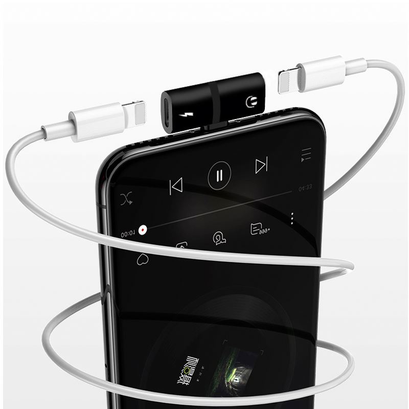 Suitable for iPhone 12 audio adapter 3 in 1 mini audio adapter for charging and answering phone headset audio adapter